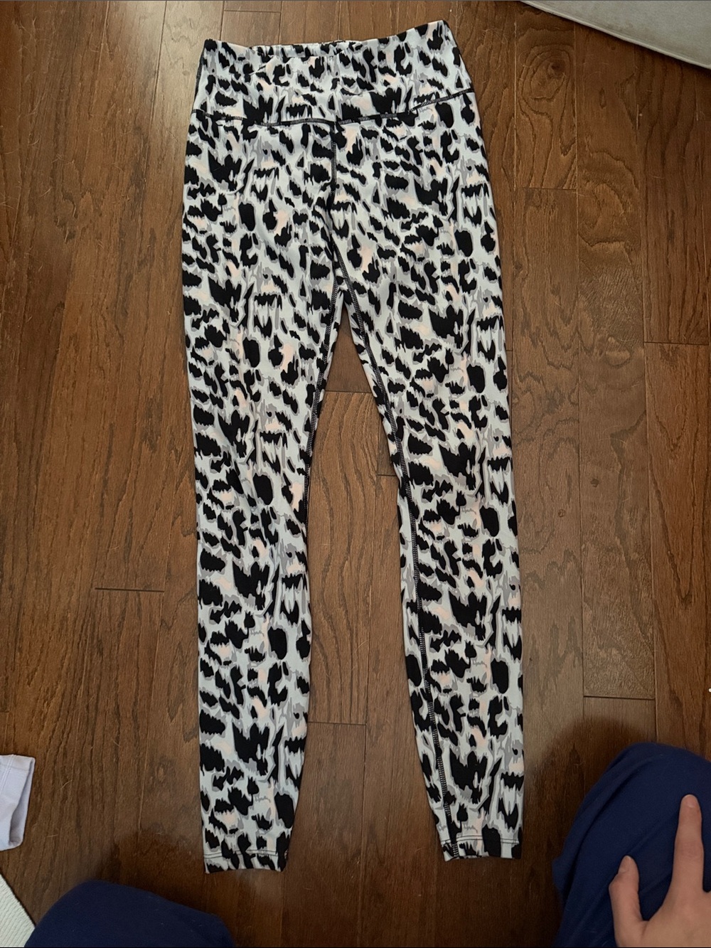 Varley Black and White Animal Print Leggings